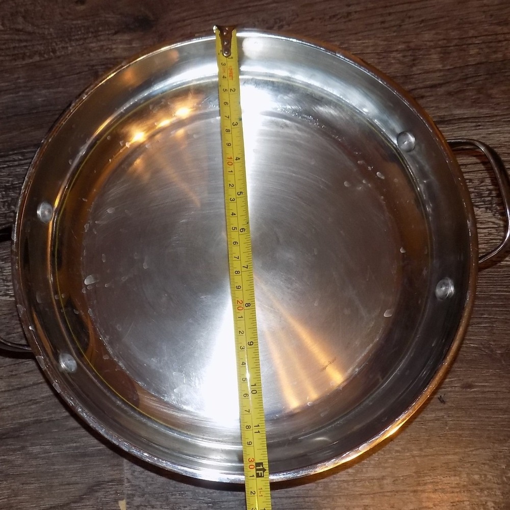 Wolfgang Puck Bistro Collection 12" Brazier Pan Silver 18-10 Stainless Steel - Picture 7 of 8